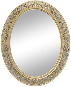 JKCKHA Ovale Hollow Bagno Trucco dello Specchio, Parete Impermeabile Hanging Decorativo dello Specchio di Bellezza, Dressing Specchio (Colore: 2#) Decorazioni per la casa