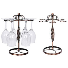 Wine Rack, Wine Rack calice titolare creativo autonomo contatore del vino del calice di vetro Scaffale con 6 ganci Bronze Display Stand Rack WTZ012