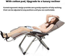 FAGavin. Sedie del Patio Oversize Reclinabili con Cuscini for Heavy Persone, Sdraio da gravità Zero Sedia for Esterno di Campeggio di Viaggio Sedie Portatili, Supporto 200Kg