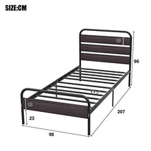 WYLZLIY-Home Struttura Letto Rete del Letto Telaio per Letto Letto Singolo Telaio in Metallo con Grande Spazio di Archiviazione per Adulti, Bambini E Adolescenti, Facile Assemblaggio