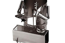 Brubaker Porta Bottiglia da Vino dal Raffinato Design“Cuoco BBQ”- Scultura in Metallo con Biglietto d'auguri