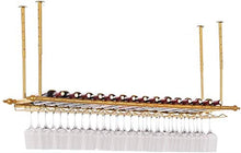 HTDZDX Bar/Pub Wine Rack Ripiani con Supporto Calici Floating - Muro Hanging Ferro Vino E Bottiglie di Vetro Cabinet Organizer - Gold Frame - Parete Soffitto Decor (Size : 150cm)