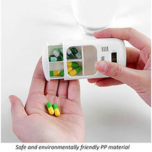 Organizer per pillole, organizer per pillole, portapillole elettronico, per conservare le pillole elettroniche, visibile e trasparente, piccolo da viaggio, organizzatore per vitamine, oli di pesce