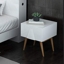 RCLD Comodini Toilette in Legno massello Camera da Letto Principale Soggiorno Assemblaggio Armadietto Laterale Legno + Altri (Color : White, Size : 43 * 42 * 51cm)