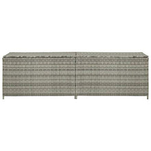 vidaXL - Scatola portaoggetti da giardino, in resina intrecciata, 200 x 50 x 60 cm, colore: Grigio