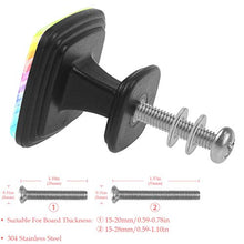 Strisce arcobaleno 4 PCS Pomelli per Porta, Pomolo per Mobile, Pomelli per Mobili con Viti, Maniglia per Armadietto, Pomelli per Porta, Pomelli per Cassetti per Porta, Armadio, Cassetto e Credenza