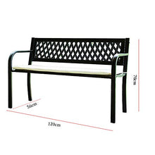 Terrazza Panca da Giardino Panchine da Esterno,panchine da Parco In Metallo Con Schienali E Braccioli,Sedia Con Struttura In Acciaio Ghisa Sedia Per Veranda Esterna,Per Canale di Lavoro/tappeto Erbo