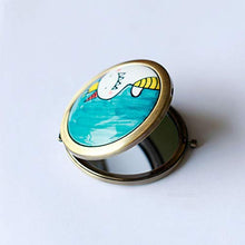 Specchio da Trucco Pieghevole Portatile Portatile in Ceramica Portatile Specchio da Camera da Letto HD Specchio per Trucco (Piccole Dimensioni) Adatto per Regali da Donna