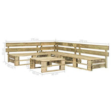 Festnight Set Divani da Giardino con Pallet | Set di Mobili da Giardino | Set Divano Esterno 4 pz Legno FSC Verde