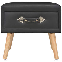 Comodino Camera da Letto, Comodini Mobile Contenitore Mobile Contenitore in Pelle Artificiale + Pino con 1 Cassetto, può Essere Utilizzato Anche Come Pouf, Mobile Basso, 40 x 35 x 40 cm