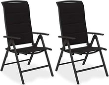 Brubaker Milano Dinette da Giardino - Tavolo in Vetro Rotondo Ø 70 cm - Pieghevole + 2 Seggioloni Pieghevole - Alluminio - Resistente alle Intemperie - Antracite