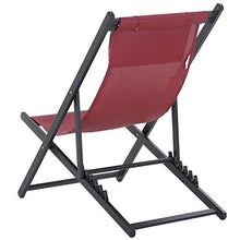 miozzi Set 2 Sedie Sdraio Pieghevoli in Alluminio 96,35x58x91,5 cm Rex Rosso
