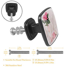 Mother's or Women's Day flowers composition Pomelli per Porta Set di 4 Pomelli per Mobili Manopole per Cassetti Cucina Armadio Vetro