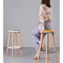 Sgabello da bar Bar Stool in Legno High Bar Sedia di Legno Solido Creativo Bar Stool Tempo Libero Bar Sedia Moderno (Color : A)