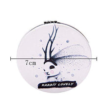 Fablcrew Specchio Portatile di Trucco Specchio Design Carino, Motivo a Foglie Colorate Size 7cm * 7cm