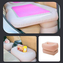Lettino da viaggio Lettino da viaggio Sedile posteriore della base di aria della base di aria auto traspirante Air materasso floccato materassino con built-in cuscino attività all'aperto e letto al co