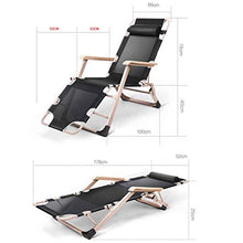 ZHICHENG Confortevole Zero-gravità reclinabile Terrazza reclinabile Pieghevole reclinabile all'aperto Ufficio Spiaggia reclinabile Extra Ampio Patio Sedia Sdraio con Cuscini