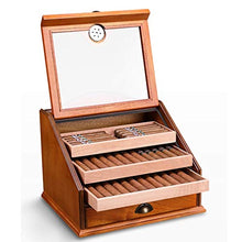 Accessori e umidificatori per sigari Cigar Cabinet Viaggi Grande capacità Cigar Humidor Camera Cigar Box Idratante Grande capacità di Stoccaggio A Strati di Legno di Alta qualità