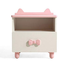 Yyqx Comodino per bambini con 1 cassetti, colore: rosa, comodino