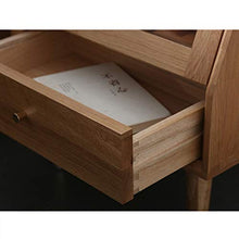 Comodino in Legno massello Nordico Moderno e Minimalista in Legno di Quercia Bianca Armadio ad Angolo FANJIANI