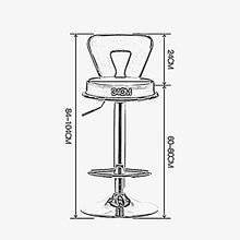 TYJIAJU Sedie Home Sgabello da bar Pu + Struttura in metallo Elegante e minimalista Sgabello alto regolabile a 360 ° GHK/F