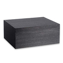 BLLXMX Humidor De Marque Sigari Humidor Desk Humidor Cedar, con Igrometro E Umidificatore, 30 con Scomparti Rimovibili Sigari Neri