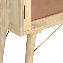 Tidyard Credenza Rustica in Legno Massello di Mango con Cassetti e Anta Credenz con Cassetti Mobiletto Soggiorno TV Consolle 80x35x75 cm