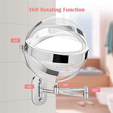 Specchio da parete per trucco con illuminazione a LED, con presa USB, luci dimmerabili da 20 cm, per rasatura in camera da letto o in bagno