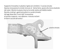 Coppia BRACCETTI per Tenda da Sole A Caduta con Supporti in Acciaio RICOPERTO in PVC, Misura 70 CM, Regolabile a 180°.Colore Bianco