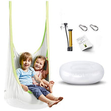 happypie Frog Hanging Pod Swing Seat Indoor ed Outdoor Hammock per bambini ad adulti 100% cotone - bianco