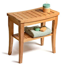 Sgabello da Bagno Sgabello da Doccia in bambù Panca da Doccia a Due Strati Sgabello da Doccia Impermeabile Ispessito per Uso Interno ed Esterno, Colore Legno Naturale, 4825,543 cm