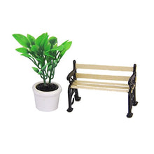 RETYLY 1/24 Dollhouse Miniatura Giardino Patio Furniture Panchina