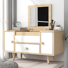 ORGANIZZATORE DI ARCHIVIAZIONE DI GRANDI DIMENSIONI Per Home Camera Da Letto,Tavolo Da Trucco Tavolo Da Toeletta Con Flip Top Mirror E Cassetti Scorrevoli,Assemblaggio Facile-Bianco-a 40x40x45cm(16x16