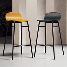 MYAOU Sgabelli da Bar Sedia da Bar in plastica Ecologica Sedie da Bar per Colazione Sedie da bancone da Cucina Gambe in Metallo Sgabelli da Bar Sgabelli Alti con schienali e poggiapiedi 65 cm / 75 cm