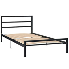 WGYDREAM Letto Letto Singolo in Metallo con Base in Metallo Solido con Testiera Nera, Facile da Montare per Adulti, Bambini, Bambini, 90 X 200 Cm
