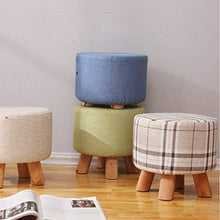Poltrone Nubao Soggiorno Footstool Modello Stampato Intorno Sgabello in Legno Massiccio di Scarpe Sgabello, Gufo (Color : Peony)