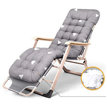 FACAZ Lettino Prendisole con Cuscino Spesso, Sedia Regolabile Grigio gravit脿 Zero per Spiaggia Campeggio Pieghevole Resistente reclinabile Persone (Colore: Grigio-b)
