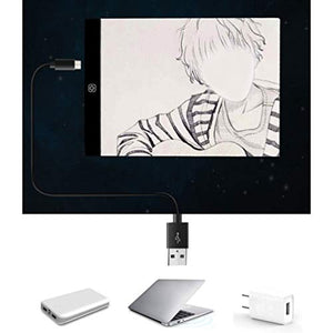 SZYZ A4 Copy Table LED Anime Trasparente Copy Board Practice Wording Light Board Bianco