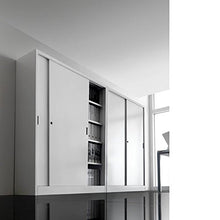 Icam Armadio in Metallo ad Ante scorrevoli 120x45x200 Grigio