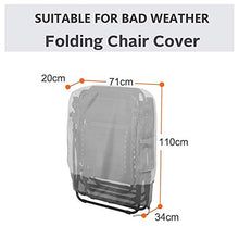 Soulpala Copertura per sedie Pieghevoli per Esterni, Nero 210D Oxford Copertura per Sedia a Sdraiod a Giardino, Impermeabile, Anti-UV