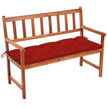 vidaXL Panca da Giardino con Cuscino 120 cm in Massello di Acacia