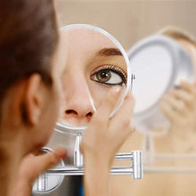 ZCCL Specchio per Il Trucco con Specchio per Il Trucco a Parete Specchio per Il Trucco da Bagno bifacciale 7"Ingrandimento 1X / 5X Specchio da Bagno Regolabile Tipo Rotondo Specchio cosmetico di