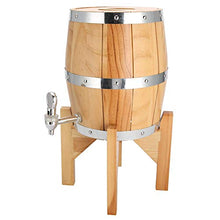 Botte di vino, Wine Keg, Botte ispirata al vintage, Contenitore per barile da barile da vino da bar in legno di quercia da interno in acciaio inossidabile da 3 litr(Legna)