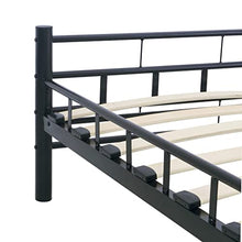 vidaXL Giroletto con Rete a Doghe Elegante Classico Robusto Resistente Arredo Casa Struttura Telaio Letto Nero in Acciaio 120x200 cm