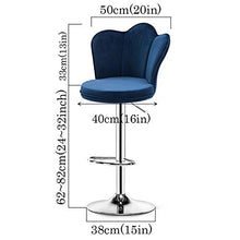 Sgabello da Bar con Schienale e Poggiapiedi-Sedia Alta Girevole a 360 ° Regolabile in Altezza,Base in Acciaio Cromato da 16inch,per Cucina Ristorante Bar(Caricabile 130kg)