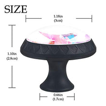 Fiore viola rosa 4 PCS Pomelli per Porta, Pomolo per Mobile, Pomelli per Mobili con Viti, Maniglia per Armadietto, Pomelli per Porta, Pomelli per Cassetti per Porta, Armadio, Cassetto e Credenza