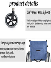 Carrozzine Semoventi, Transito Portatile da Viaggio, Pieghevole Portatile Luce con Braccioli Pneumatico Gonfiabile Dispositivo Anticaduta Disabile Carrello per Anziani Scooter Monopattino per Anziani