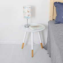 Jeriehouse Tavolino in Metallo, Tavolo da Vassoio Impermeabile all'aperto con Gambe in Legno massello per Soggiorno, Camera da Letto, Balcone, Ufficio e Patio, Facile da Montare