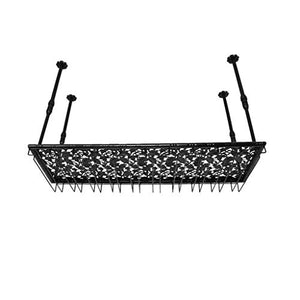 FCXBQ Portabottiglie da Vino Appeso, Tavolo da Bar Appendiabiti da Parete rovesciata, portabottiglie, portabottiglie Europeo, portabottiglie da Vino Creativo (Colore: Nero, Dimensioni: 80 * 35 cm)