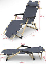 SHUAIIJUAN Sedia per il tempo libero domestico Sedie Sdraio da spiaggia reclinabili |Sedie 600D Oxford pieghevole Lawn Lounge |Giardino Poltrona reclinabile con poggiatesta for Outdoor Patio, campeggi